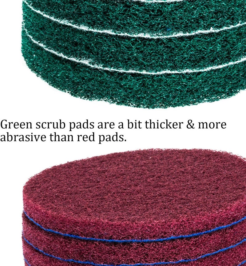 Kichwit 6-Pack Replacement Scrub Pads, Super Abrasive, Green (5 Inch) - Image 5